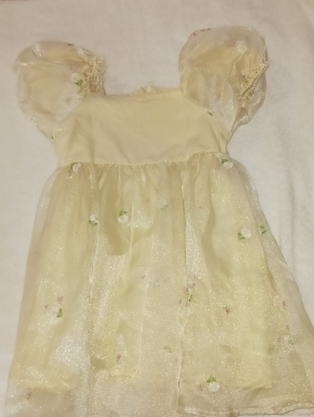 Audrey Camille Pale Cream Dress Top with Subtle Sheen
